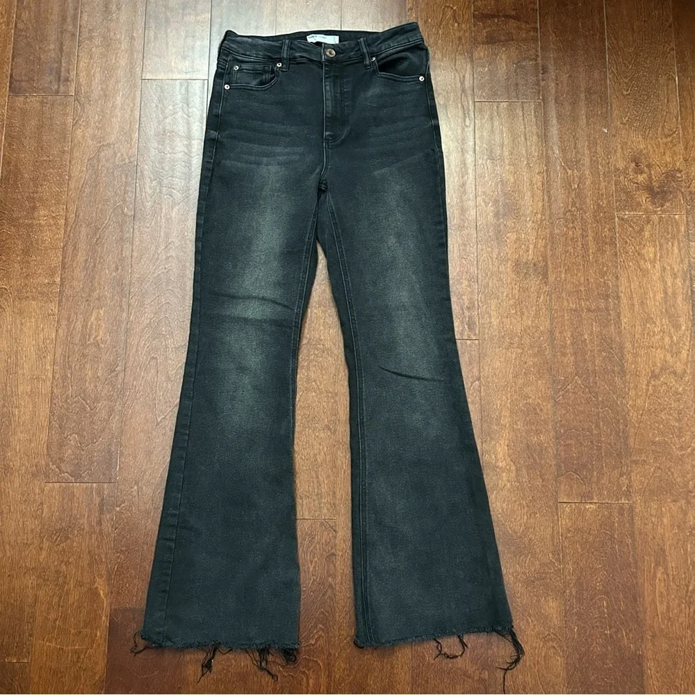 Garage Women’s Black Flared Women's Jeans with Copper Hardware, Size 28 - Picture 1 of 14